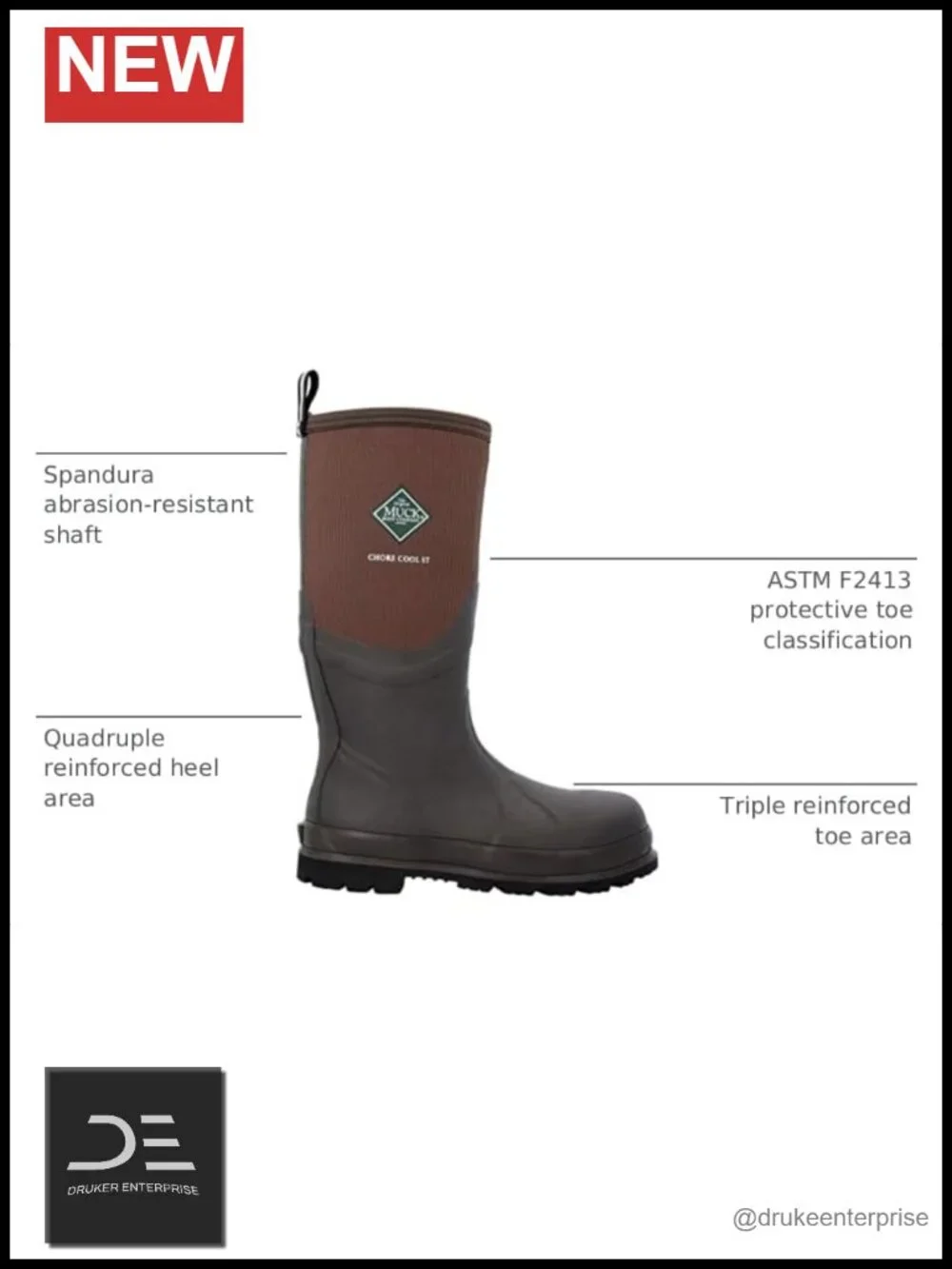 Muck Chore Cool Steel Toe Tall Waterproof Work Boots